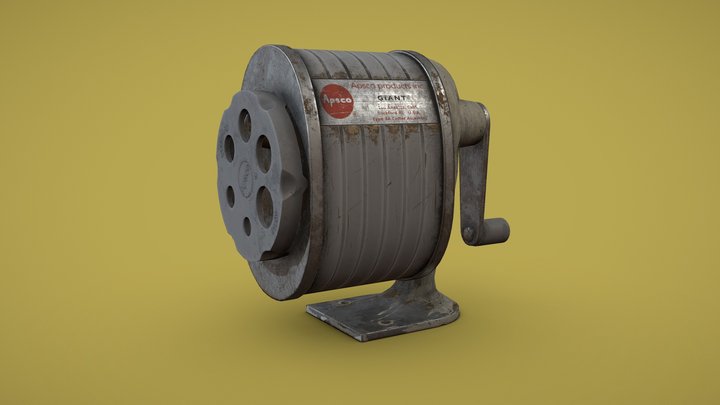 Vintage APSCO GIANT Pencil Sharpener 3D Model