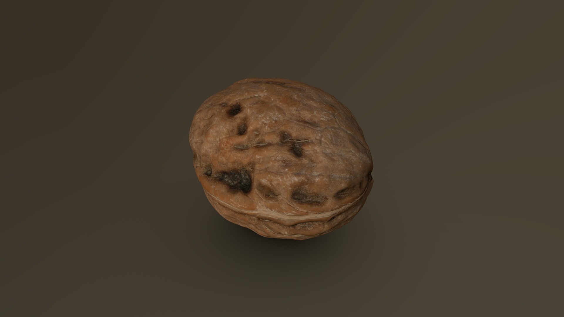 3D model Walnut 18 - This is a 3D model of the Walnut 18. The 3D model is about a stone with a face on it.