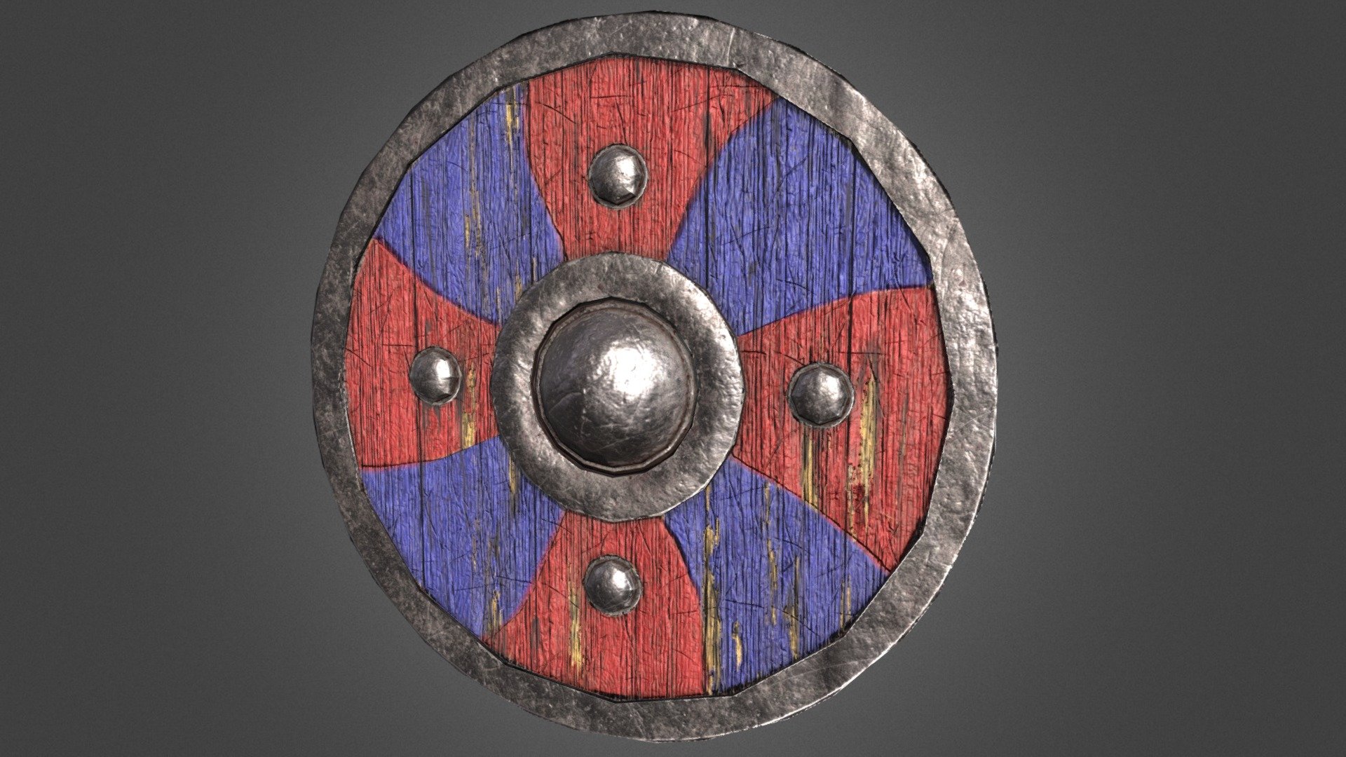 Battered Painted Shield - 3D model by Carrigan Raketic (@stylesmcgoo ...