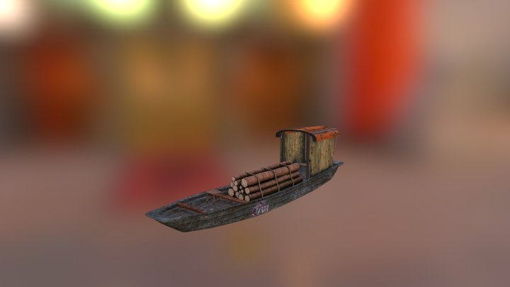 Chinese boat 3D Model