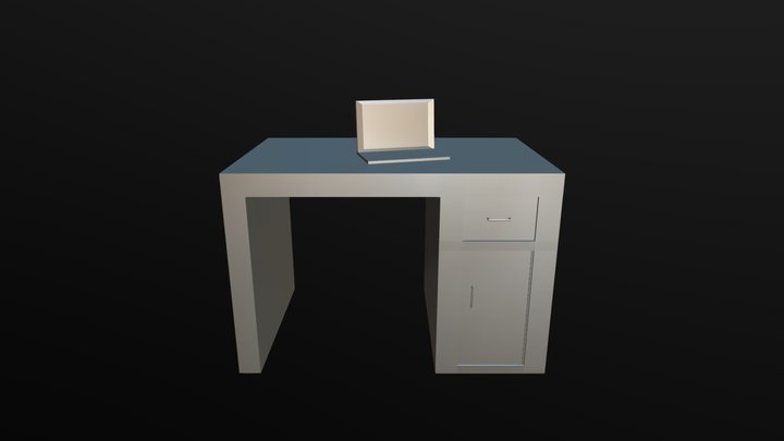 Table Made From Primitive Shapes 3D Model