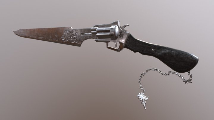 Squall Leonhart gunblade 3D Model