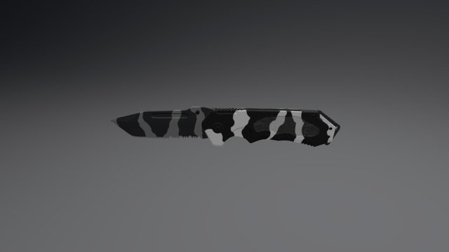 Low-poly Hunting Knife 3D Model