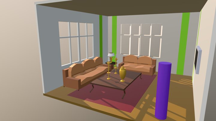 Living Room Model 3D Model