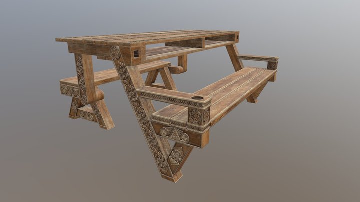 Transformer Bench Table 3D Model