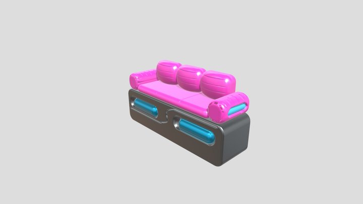 Simple Futuristic Couch 3D Model