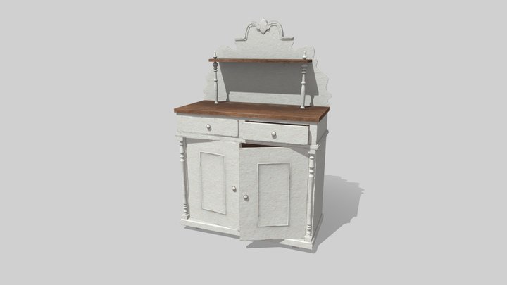 Hutch Cabinet 3D Model