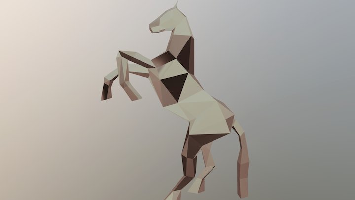 Horse Low Poly 3D Model