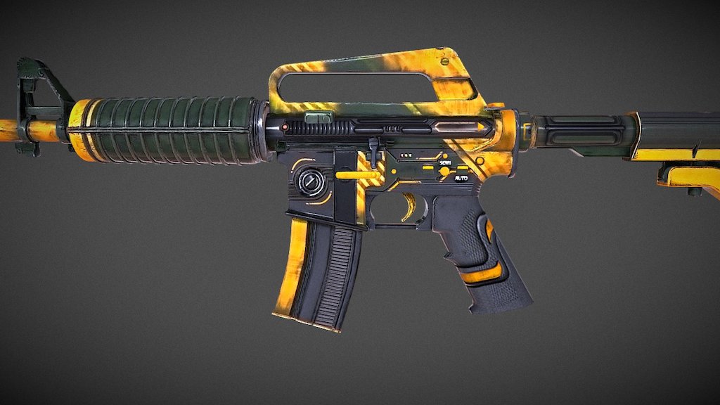 M4A1-S | Haywire V.2 - 3D model by ArchwayJones (@nubbyboy1) [07e3db2 ...
