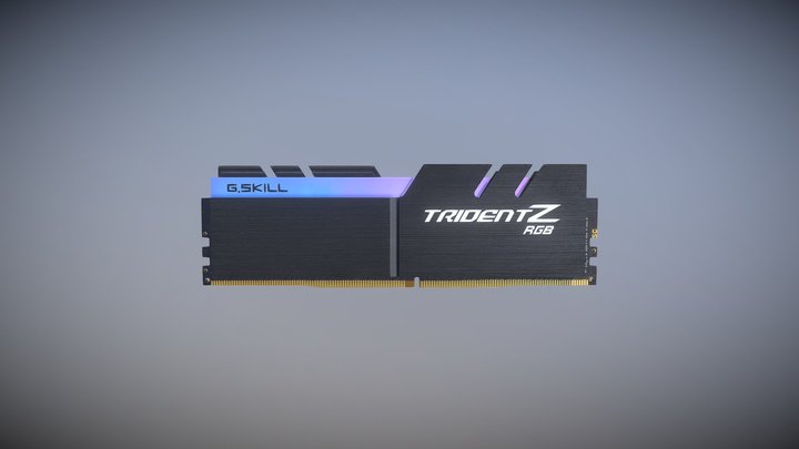 [RAM DDR4] G.Skill Trident Z RGB 3D Model