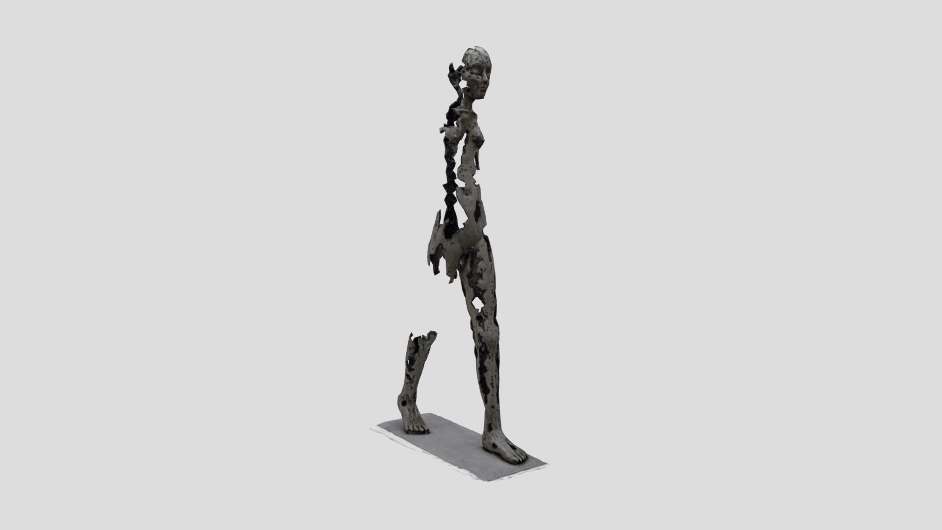 3D model Gehende - This is a 3D model of the Gehende. The 3D model is about a statue of a person.