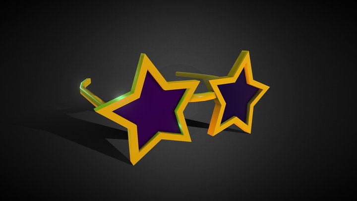 Montgomery Gator's Star Sunglasses 3D Model