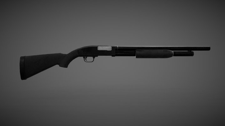 Pump-action Shotgun 3D Model