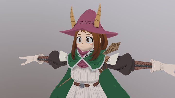 Witch Ochako Uraraka 3D Model