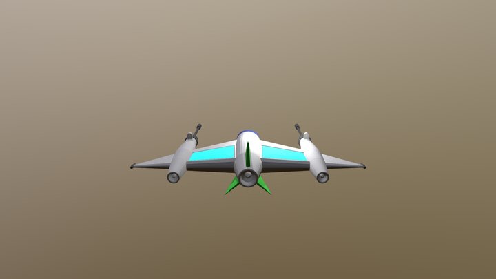 Space Ship (low-poly) 3D Model