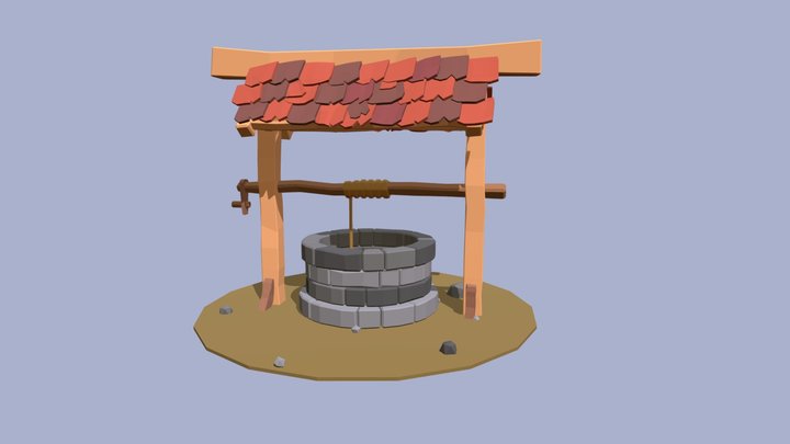Low Poly Well 3D Model