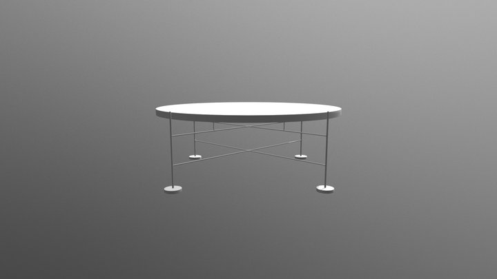 Round Rod Coffee Table 3D Model
