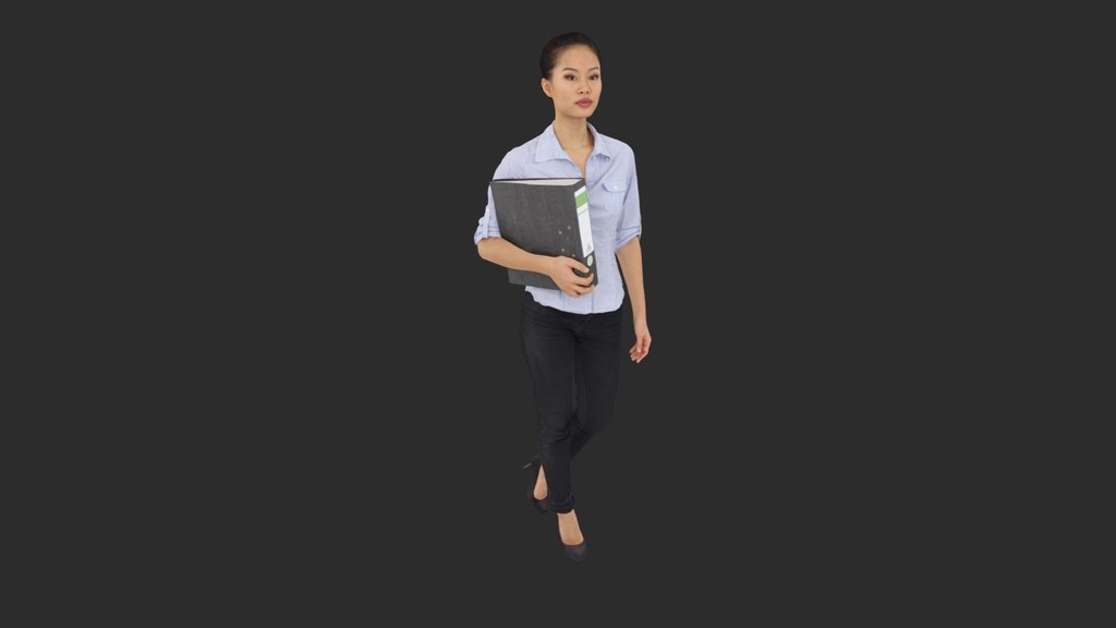 Mei Posed 001 - Female Walking Business Model