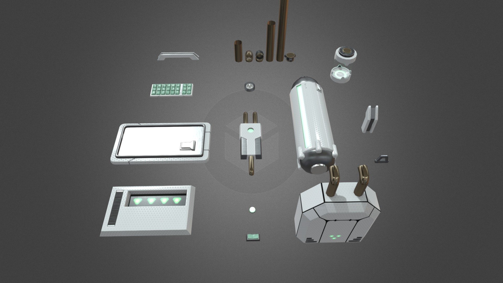 Scifi Clean Component Kitbash