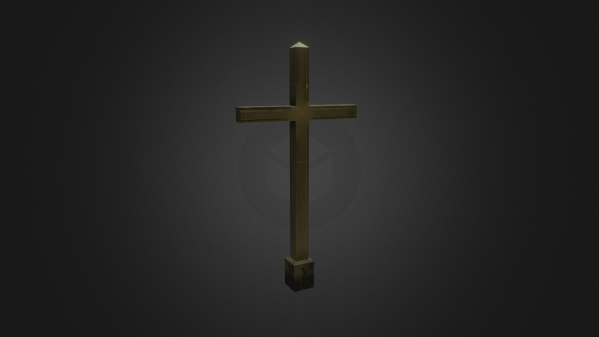 3D model Cross - This is a 3D model of the Cross. The 3D model is about a cross on a black background.