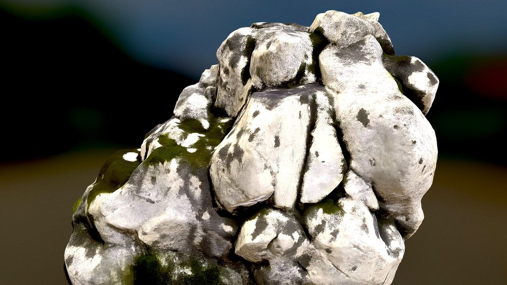 Lichen-covered boulder