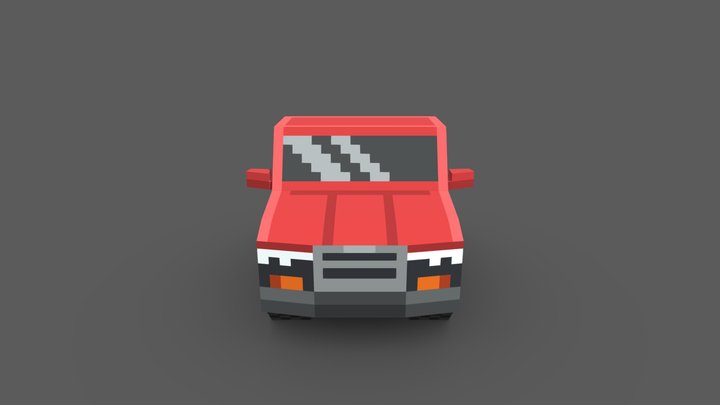 Low-Poly Truck 3D Model