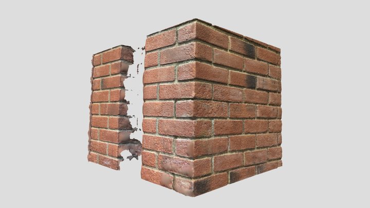 London Designer Outlet Brick Wall 3D Model