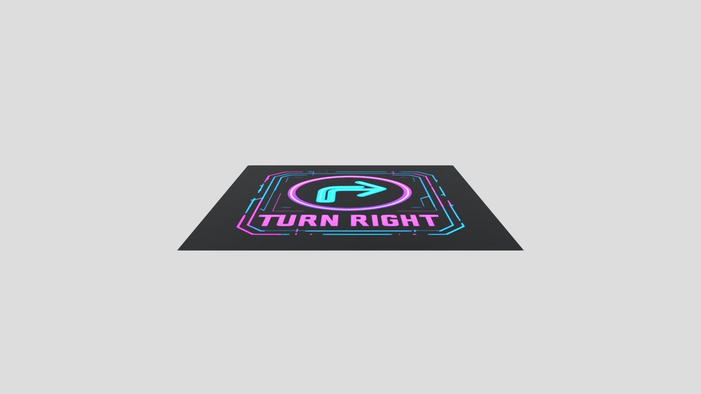Cyberpunk Sign Turn Right