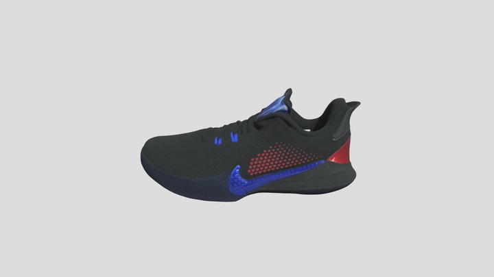 Nike Mamba Fury EP 黑蓝红 国内版_CK2088-004 3D Model