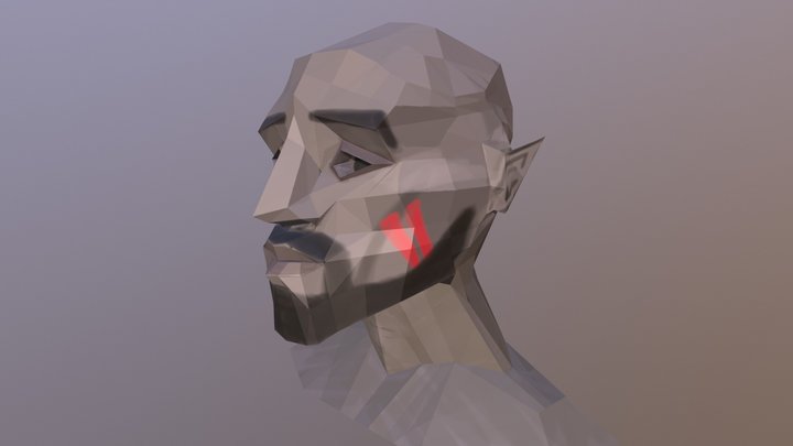 Head Bust Texturing 3D Model