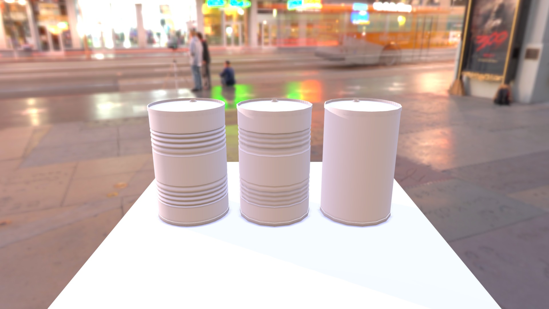 3D model Bote Final - This is a 3D model of the Bote Final. The 3D model is about a group of white cups on a table.