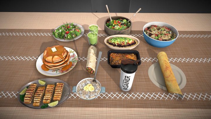 HQ Food Pack 1 3D Model