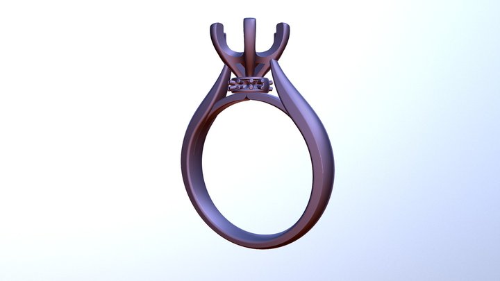 Jewelry Engagement Ring 3D - CC104 3D Model