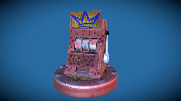 Slot Machine Game Ready 3D Model