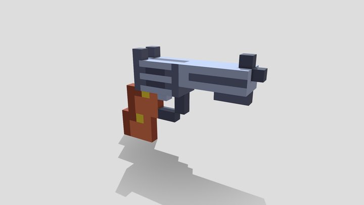 Minecraft Andesite Hand Cannon 3D Model