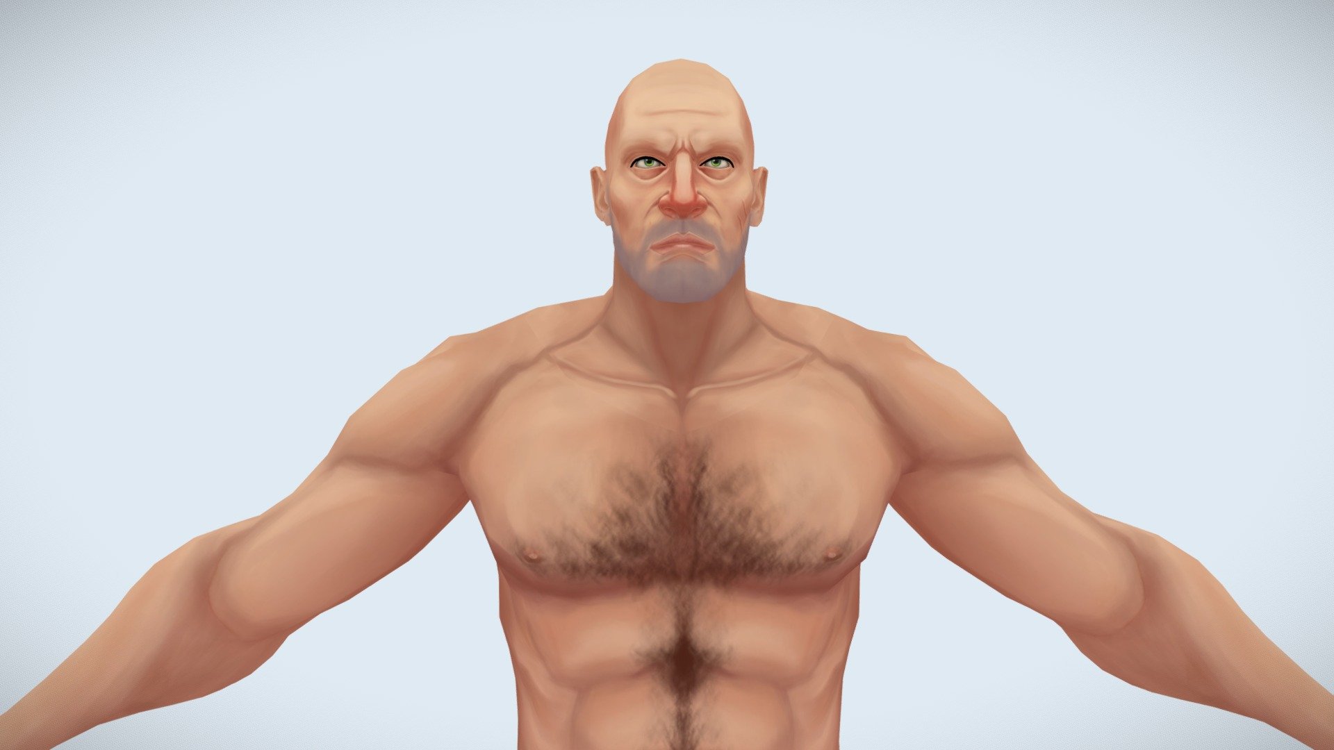 Male Anatomy Hand Painted — Sketchfab embed 3D viewer