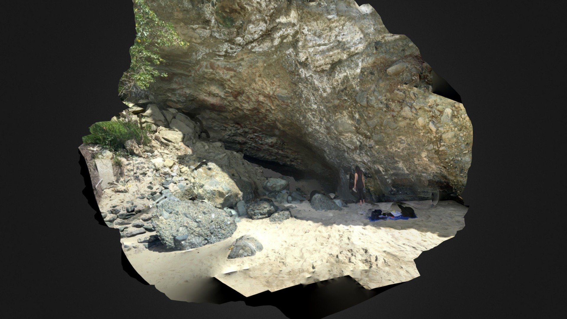 Julia standing in a Cave