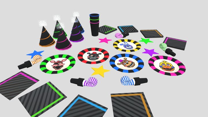 FNAF Rockstar Party Plates – Gratis 3D-model STL