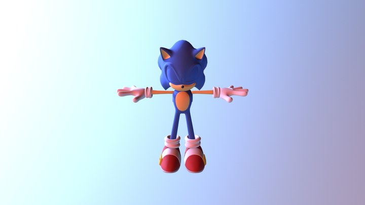 PC Computer - Sonic Forces - Sonic The Hedgehog 3D Model