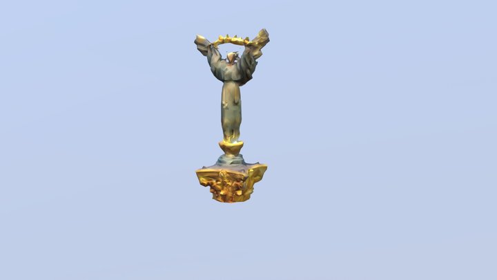 Монумент Незалежності у Києві. lowpoly 3D Model