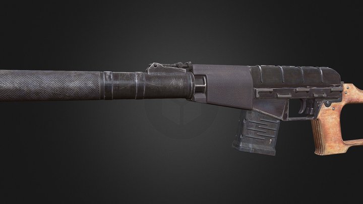 VSS Vintorez sniper rifle 3D Model