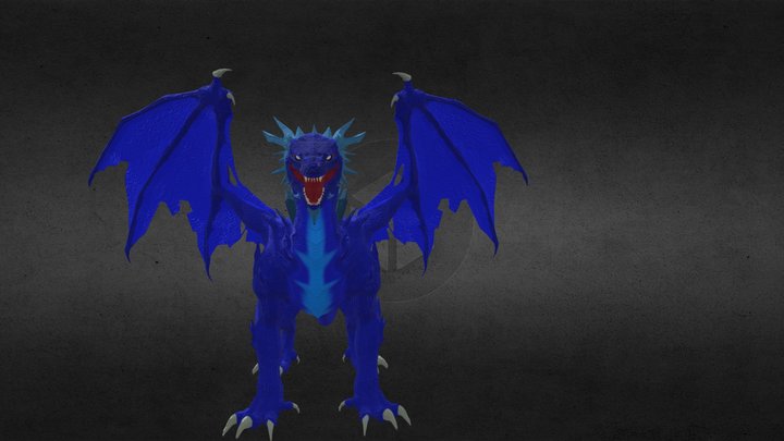 Blue Dragon 3D Model