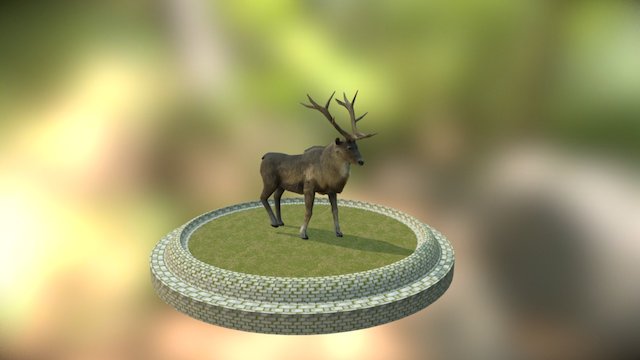 Nordic Deer Animation Preview 3D Model