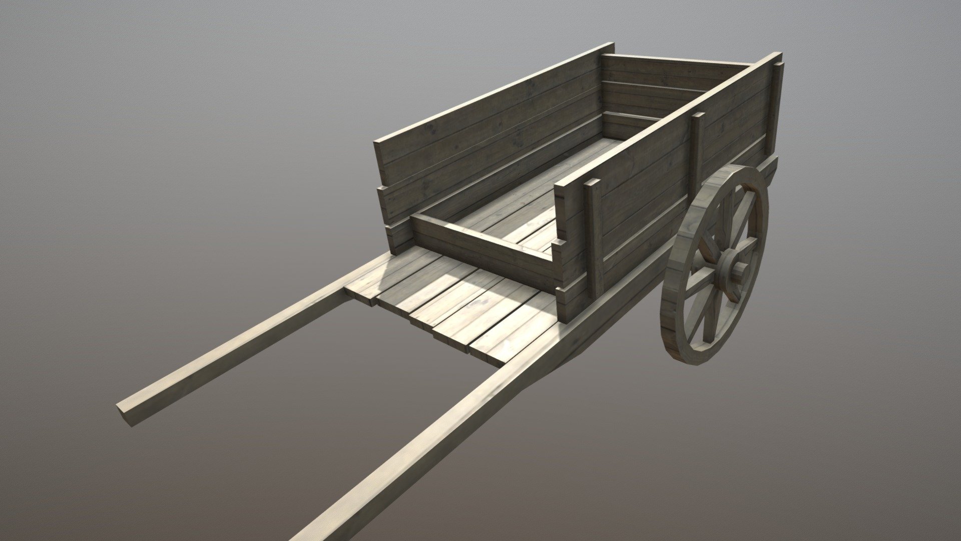 Simple wooden cart / Prosty drewniany wóz