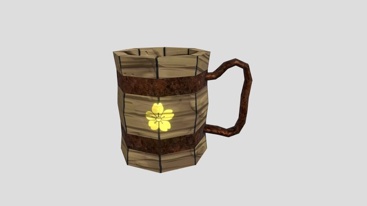WoodenMug 3D Model