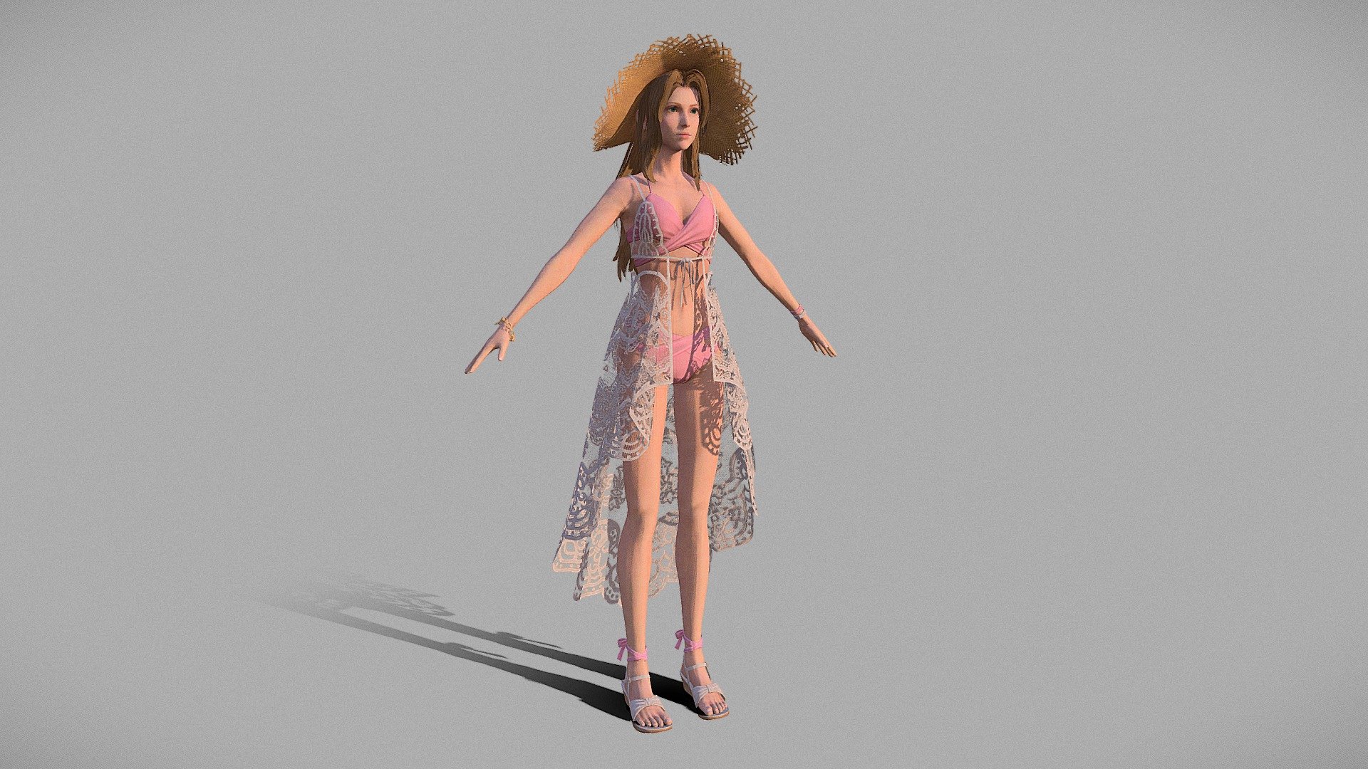 FFVII Ever Crisis - Aerith (Sunny Robe) - Download Free 3D model by 雨宮 ...