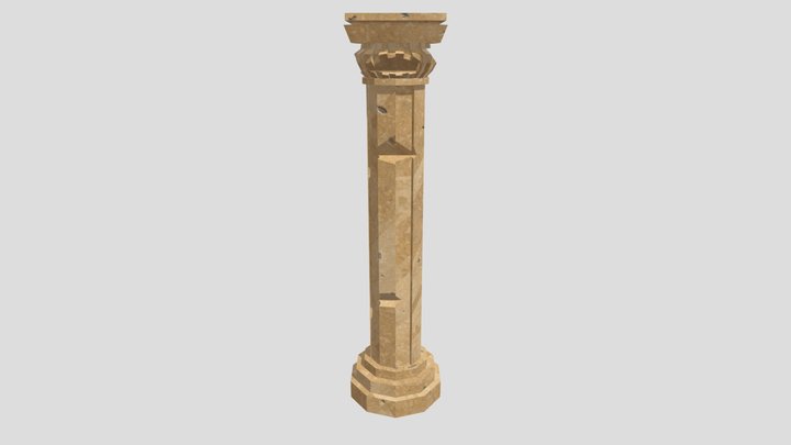 Low poly Pillar 3D Model