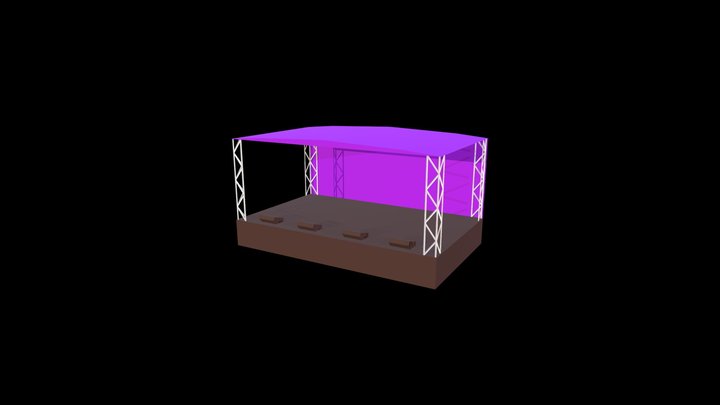 Festival Stage [LowPoly] 3D Model