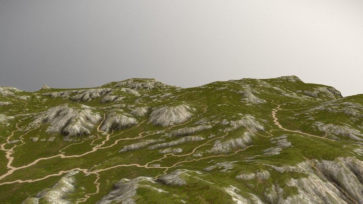 Landscape Mountain Terrain #24537 3D Model
