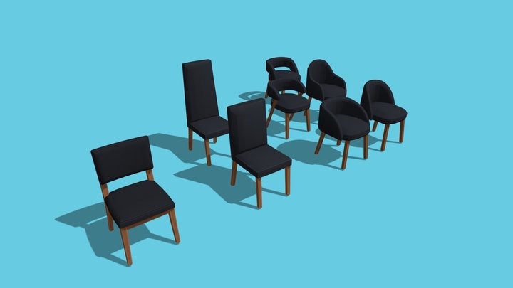 Modern Stylized Chair 3D Model